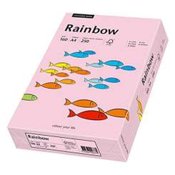 Carton copiator A4, 160g, colorat in masa roz pal, Rainbow 54