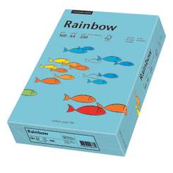 Carton copiator A4, 160g, colorat in masa albastru mediu, Rainbow 84