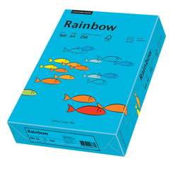 Carton copiator A4, 160g, colorat in masa albastru, Rainbow 87