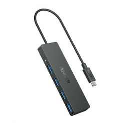 Hub USB-C cu 4xUSB 3.0, 5Gbps, negru, Anker