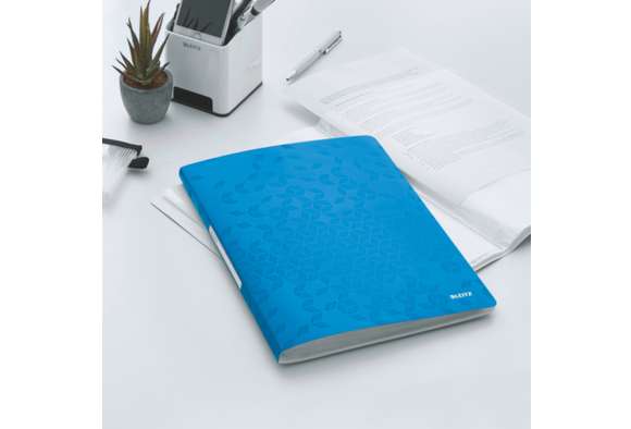 Mapa de plastic A4, albastru, 40 file, Leitz Wow 46320036 | Papetti