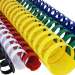 Inele din plastic, 8mm, rosu, 100buc/cut, pentru indosariere Fellowes