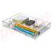 Suport accesorii birou, 4 compartimente, transparent, Plus Leitz