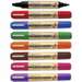 Whiteboard marker 8 buc/set (negru, rosu, maro, albastru, mov, verde, portocaliu, roz), cu 2 varfuri rotund/tesit, 2,0/5,0 mm, Artline 525T