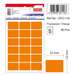 Etichete autoadezive dreptunghiulare, 22x32mm, 90buc/set, 5coli/set, portocaliu fluorescent, Tanex