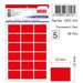 Etichete autoadezive dreptunghiulare, 22x32mm, 90buc/set, 5coli/set, rosu fluorescent, Tanex