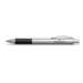 Pix retractabil, negru, corp argintiu, Basic Metal Mat, Faber Castell