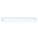 Rigla plastic transparent 20cm Deli