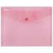 Mapa plastic cu capsa A5, rosu transparent, Donau