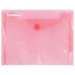 Mapa plastic cu capsa A6, 10buc/set, rosu transparent, Donau