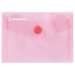 Mapa plastic cu capsa A7, 10buc/set, rosu transparent, Donau