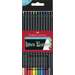 Creioane colorate 12culori/set, cutie metal, Black Edition Faber Castell-FC116413