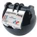 Suport plastic rotativ negru de birou pentru 50 carti vizita AC7650 Acvila