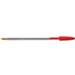 Pix cu capac, rosu, corp transparent, varf 0,7mm, Cristal BIC