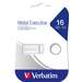 Memorie USB 2.0, 16GB, argintiu, Metal Executive Verbatim