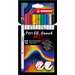 Carioca 12 culori/set, varf tip pensula, Brush Pen 68 Stabilo SW568122120