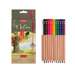 Creioane colorate 12culori/set + ascutitoare, Nature, Daco-CC412A