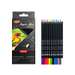 Creioane colorate 12culori/set + ascutitoare, Black & White, Daco-CC412N