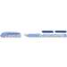 Stilou, corp bleu-alb, penita tip M, blister cu 2 rezerve, Voice 2024-2025 Schneider
