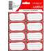 Etichete scolare autoadezive, 40buc/set, rosii, TWBRD7002, Tanex