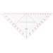 Echer plastic, unghi 45 grade, 22,5cm, Navigatie Aeriana cu Maner si Scala red Aristo AR1556