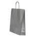 Punga cadou, dimensiuni 26x12x35cm, maner hartie rasucita, argintie, Papiroti