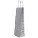 Punga cadou bauturi argintie, dimensiuni 14x8x39cm, maner hartie rasucita, Papiroti