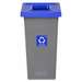 Cos plastic pentru gunoi, colectare selectiva, gri/galben, 75L, Fit Plafor
