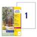 Etichete autoadezive din poliester 1/A4, transparent clear, 210x297mm, 25coli/top, Avery Zweckform L
