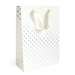 Punga cadou, alba puncte aurii, dimensiuni 33x10x24cm, 5buc/set, 257026 GP