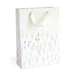 Punga cadou, alba flori aurii, dimensiuni 33x10x24cm, 5buc/set, 257022 GP
