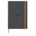 Caiet A5, 80file, coperta piele ecologica, titanium, Rhodia 117479C