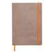Caiet A5, 80file, coperta piele ecologica, Taupe, Rhodia 117454C