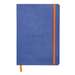 Caiet A5, 80file, dictando, coperta piele ecologica, Sapphire Blue, Rhodia 117408C