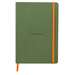 Caiet A5, 80file, coperta piele ecologica, Sage, Rhodia 117440C