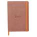 Caiet A5, 80file, dictando, coperta piele ecologica, Rosewood, Rhodia 117372C