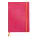 Caiet A5, 80file, coperta piele ecologica, Raspberry, Rhodia 117462C