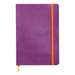 Caiet A5, 80file, dictando, coperta piele ecologica, Purple, Rhodia 117410C