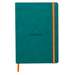 Caiet A5, 80file, dictando, coperta piele ecologica, Peacock, Rhodia 117376C