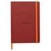 Caiet A5, 80file, dictando, coperta piele ecologica, Nacarat, Rhodia 117371C