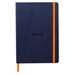 Caiet A5, 80file, dictando, coperta piele ecologica, Midnight, Rhodia 117378C
