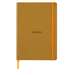 Caiet A5, 80file, dictando, coperta piele ecologica, gold, Rhodia 117382C