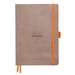 Caiet A5, 120file, coperta piele ecologica, Taupe, Goalbook Rhodia 117744C