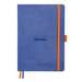 Caiet A5, 120file, coperta piele ecologica, Sapphire Blue, Goalbook Rhodia 117748C