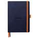 Caiet A5, 120file, coperta piele ecologica, Midnight, Goalbook Rhodia 117808C