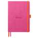 Caiet A5, 120file, coperta piele ecologica, Fuchsia, Goalbook Rhodia 117809C