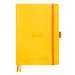 Caiet A5, 120file, coperta piele ecologica, Yellow, Goalbook Rhodia 117756C