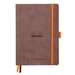 Caiet A5, 120file, coperta piele ecologica, Chocolate, Goalbook Rhodia 117743C