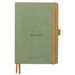 Caiet A5, 120file, coperta piele ecologica, Celadon, Goalbook Rhodia 117805C