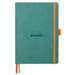 Caiet A5, 120file, coperta piele ecologica, Aqua, Goalbook Rhodia 117807C